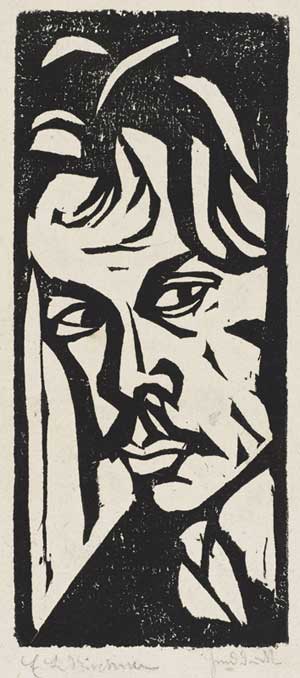 Ernst Ludwig Kirchner, Selbstporträt, 1905/06, Privatsammlung, Kunsthalle Bremen – Der Kunstverein in Bremen