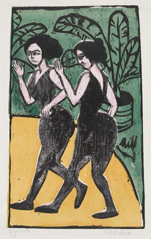 Ernst Ludwig Kirchner, Englische Stepptänzerinnen, 1911, Privatsammlung, Kunsthalle Bremen – Der Kunstverein in Bremen